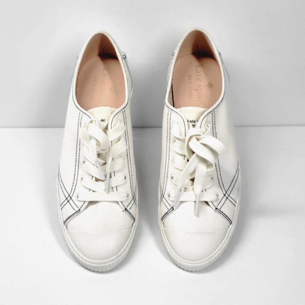 KATE SPADE  tommi canvas sneakers Sz 8.5 NEW - Picture 2 of 8